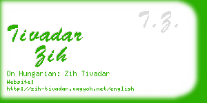 tivadar zih business card